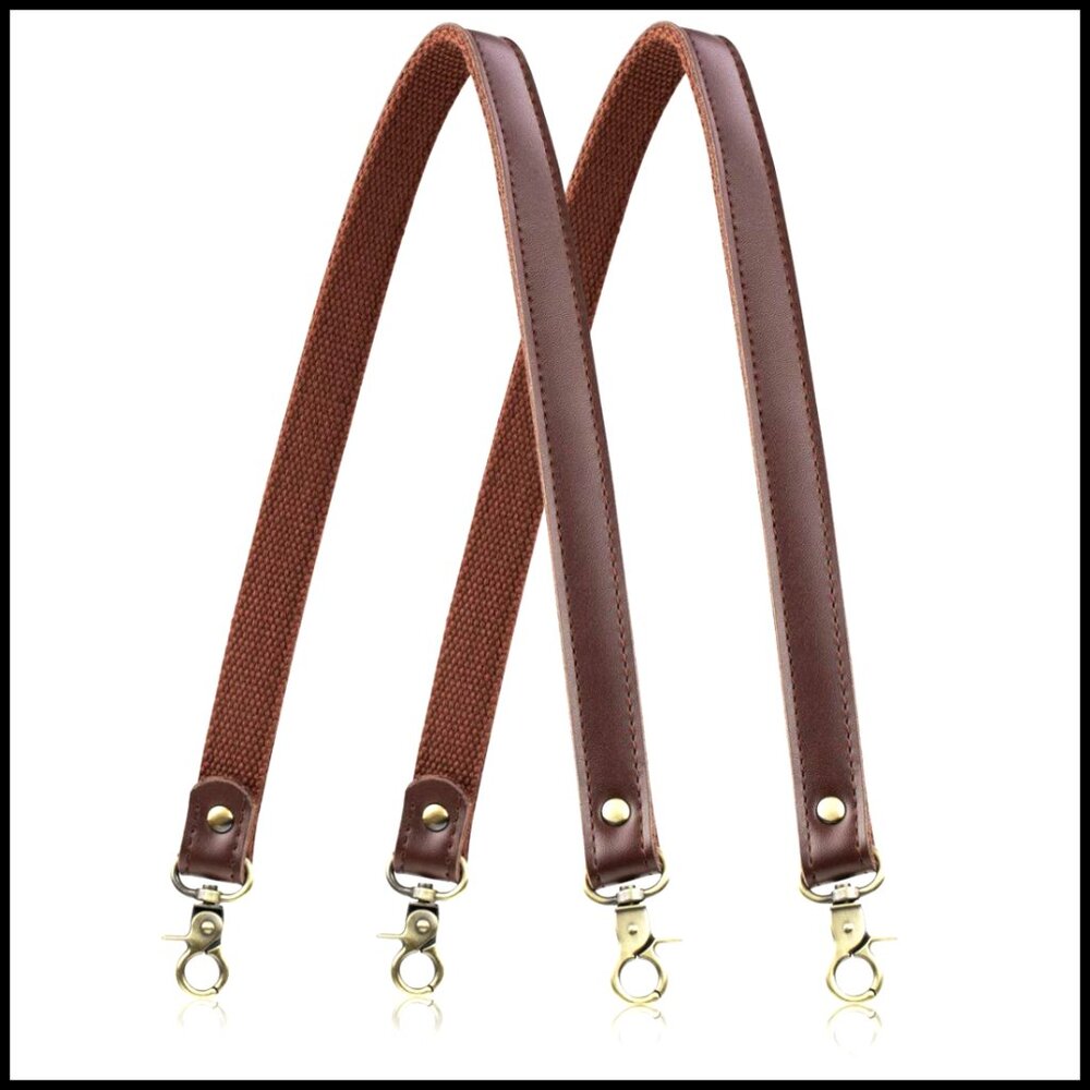 Genuine Leather Purse Straps Classic Replacement Handbag Shoulder Bag Set